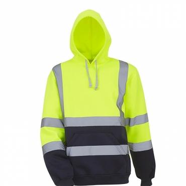 Hi Viz High Visibility Reflective Waterproof Hoodie Jacket 